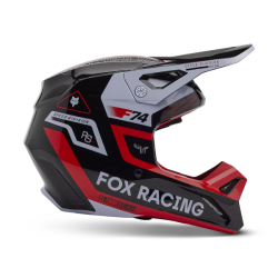 Mx Helma Fox V1 Race Spec Helmet Fluorescent Red