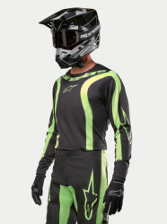 Mx Dres Alpinestars Fluid Lurv Jersey  Black/Yellow Fluo 2024