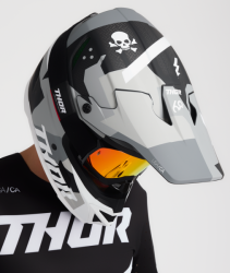 Mx Helma Thor Reflex Sport Carbon Helmet Brave Gray/White 25