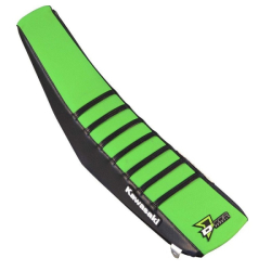 Potah sedla DCore Gripper Factory Seat Cover Kawasaki KX250F 21-25 / KX450F 19-25 Black/Green Ribs