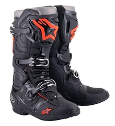 Mx Boty Alpinestars Tech 10 Black / Red Fluo