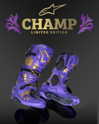 Mx Boty Alpinestars Tech 10 Champ LE Boots Ultraviolet/Gold/Black