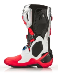 Mx Boty Alpinestars Tech 10 Vision Black / White / Silver / Red Fluo