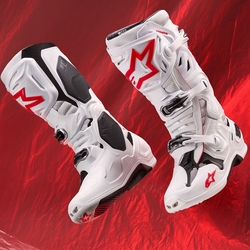 Mx Boty Alpinestars Tech 10 Supervented White/Bright Red