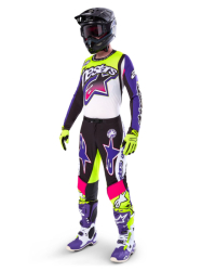 Mx Komplet Alpinestars Supertech SX Dirt Studios White/Purple/Yellow Fluo