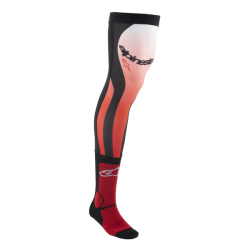 MX ponožky pod ortézy Alpinestars Knee Brace Socks Bright Red/White