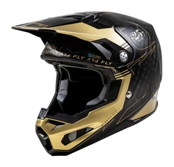 Mx Helma Fly Racing Formula S Carbon Legacy Helmet Black / Gold (2024)