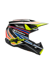 Dětská Mx Helma Alpinestars SM3 Youth Wurx Helmet ECE06/DOT Black/Yellow Fluo/Blue Red Glossy