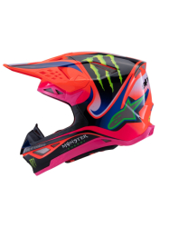 Mx Helma Alpinestars Supertech M10 Deegan Monster Helmet Orange Fluo/Purple/Pink Fluo Glossy 2025