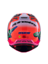 Mx Helma Alpinestars Supertech M10 Deegan Monster Helmet Orange Fluo/Purple/Pink Fluo Glossy 2025