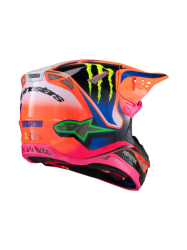 Mx Helma Alpinestars Supertech M10 Deegan Monster Helmet Orange Fluo/Purple/Pink Fluo Glossy 2025