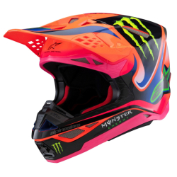 Mx Helma Alpinestars Supertech M10 Deegan Monster Helmet Orange Fluo/Purple/Pink Fluo Glossy 2025