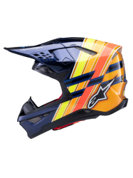 Mx Helma Alpinestars Supertech M10 TLD Edition Helmet Dark Blue/Orange/Yellow Fluo/Red Glossy 2025