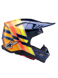 Mx Helma Alpinestars Supertech M10 TLD Edition Helmet Dark Blue/Orange/Yellow Fluo/Red Glossy 2025