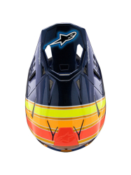 Mx Helma Alpinestars Supertech M10 TLD Edition Helmet Dark Blue/Orange/Yellow Fluo/Red Glossy 2025