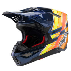 Mx Helma Alpinestars Supertech M10 TLD Edition Helmet Dark Blue/Orange/Yellow Fluo/Red Glossy 2025