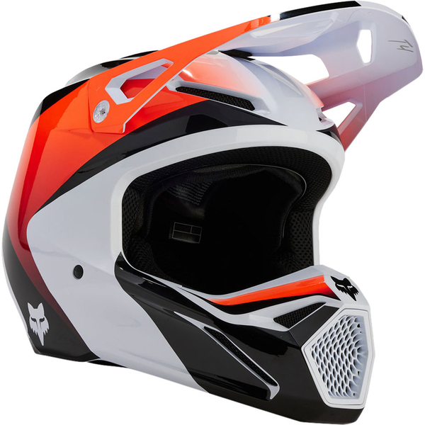 Mx Helma FOX V1 Streak Helmet White 2024   Fo31371008 C 